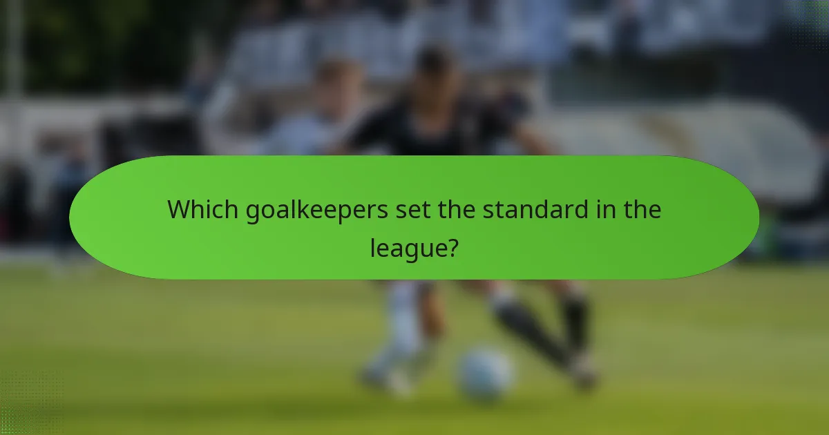 Which goalkeepers set the standard in the league?